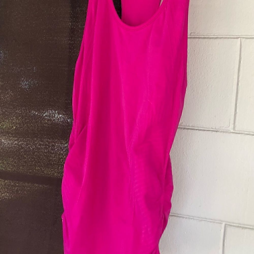 ATHLETA workout activewear sports pink tank top shirt tee Sz Small womens - Picture 5 of 5